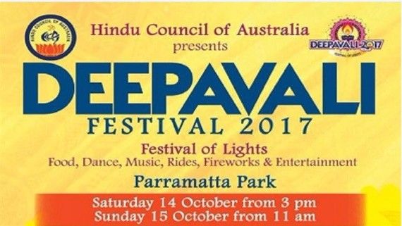Deepavali Festival 2017 - Parramatta Park• Organized By : Hindu Council Australia• Date : 14-Oct-2017 to 15-Oct-2017• Venue : Parramatta Park PARRAMATTA• Address : O'Connell St Cnr George St, Parramatta, New South Wales 2150• Website : https://www.facebook.com/events/1894351470779319• Biggest & Best Deepavali Festival 2017 of Sydney is happening on 14th and 15th of October at Parramatta Park. On Popular demand we are doing it for 2 days with a Special Surprise Family Musical "RAMLEELA" at 7pm on 14th Oct. Get in Early if you are looking to perform, participate, sponsor, set up Stalls etc. Be a part of something big and feel proud with over 50K visitors expected for 2017http://hinducouncil.com.au/Thanks.