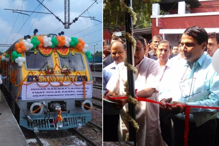 Indian Railways Launches First Solar-Powered Train, First In World To Use Solar Panels<br /><br />On 14 July, Minister of Railways Suresh Prabhu today launched the country’s first solar-powered train from Safdarjung Railway Station, New Delhi.<br />https://thelogicalindian.com/news/indian-railways-solar-train/<br /><br />The train will run from Sarai Rohilla, Delhi to Farukh Nagar, Haryana; a route will reportedly be decided upon soon.<br /><br />A total of 16 solar panels – each producing 300 Wp – are fitted in six coaches. Twenty-four more coaches will be fitted with this system within the next 6 months.