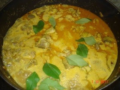 NATU KODI KURA~COUNTRY CHICKEN CURRY<br /><br />Country chicken cooked in a very spicy way is an all time favorite of rayalaseema non-vegetarian  people.<br />though this is not  as spicy as usually made, it tastes the same.I have been to my mom's place recently and she cooked this for me!!. hope you all like it.<br /><br />Ingredients:<br /> 1kg country chicken cut into small pieces<br /> 2 large onion sliced<br /> 1/2 tsp turmeric powder<br /> Salt to taste<br /> 2-3 tsp chilli powder<br /> 2 tsp corriander powder<br /> 10-12 curry leaves<br /> 2 cardamom pods(elaichi)<br /> 3cinnamon sticks(dalchinichakka)<br /> 7-8 pepper corns<br /> 5-6 tsp of oil<br /> 100 gms fresh coconut<br /> 10 gms poppy seeds(gasalu)<br /> 20 gms ginger<br /> 1 small garlic<br /> corriander for garnish<br /><br />Process:<br />1.wash the chicken pieces and keep aside.<br /> 2.Grind coconut,poppy seeds,ginger,garlic and one onion into a smooth paste.<br /> 3.Now take a pan and heat oil and add chopped onions to it.<br />4.When the onions are fried add the chicken pieces to it.<br />5. Now add turmeric powder and salt to it.<br /> 6.After frying for 5 minutes add the grinded paste to it.<br />7.Stir it well. and fry for another five minutes.<br />8.Add chilli powder to it.<br />9.After mixing well add corriander powder to it.<br />10. It takes more amount of water and time for the country chicken to cook than the ordinary ones.<br /> so pour about 3 glasses of water to it.<br />11.Add the curry leaves to it.<br />12. Now close the lid and cook for about16-17 minutes.<br /> 13.Now add the grinded spices(elaichi,cardamom,cinnamon,pepper corns and poppy seeds).<br />14. Lastly add corriander and serve hot with rice or sangati or chapathi.